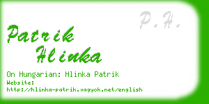 patrik hlinka business card